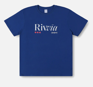 RIVVIA FLORAL REASON T-SHIRT : DEEP BLUE