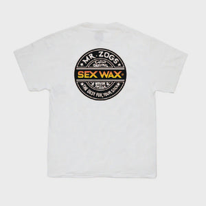 Sex Wax Word Fade Orange Tee White