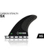 Shapers SX Quad Rear Fins Single Tab (Futures)