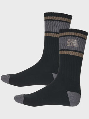 Anti Hero Black Hero Outline Emb Socks