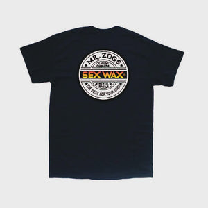 Sex Wax Word Fade Orange Tee Black