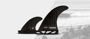 Futures HS 2+1 6.0 Fins - Black/Stripes